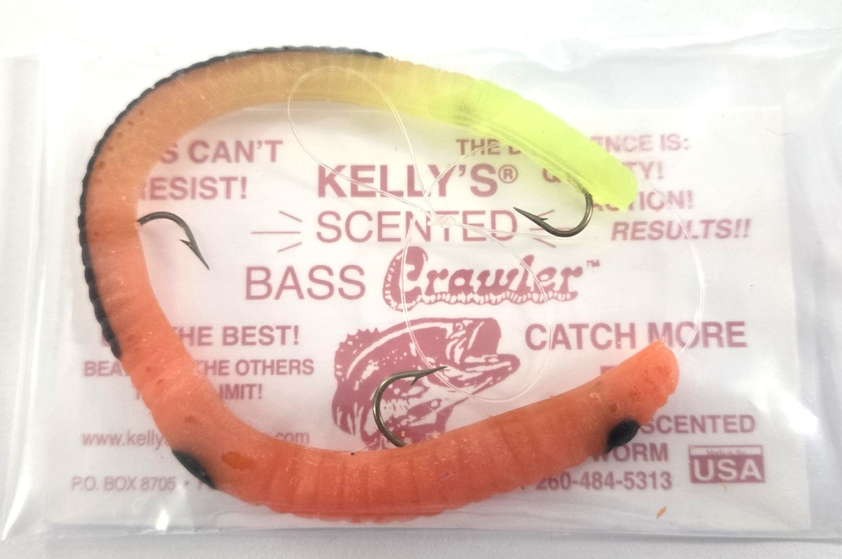Pre-Rigged Bass Fishing Worms 12 Pack - Anise Scented Soft Plastic Lures