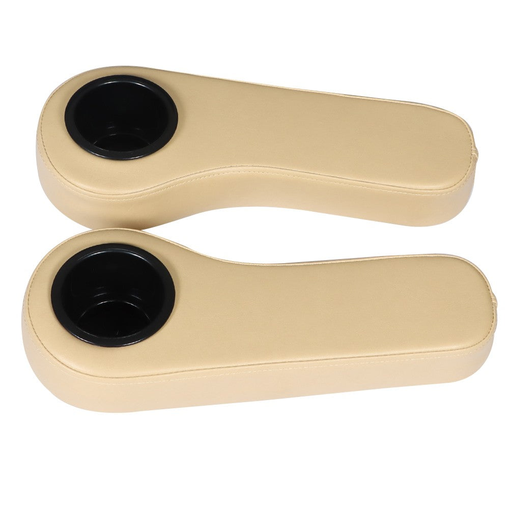 Universal Golf Cart Rear Seat Armrest with Cup Holder - Fits EZGO, Club Car, Yamaha