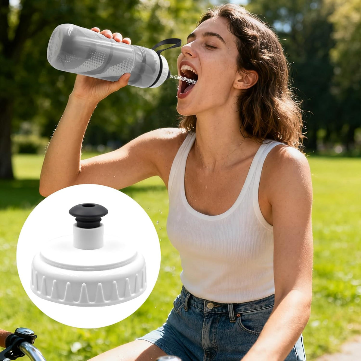 Replacement Plastic Lid for Polar Bottle 20oz 24oz - Leak-Proof Cap