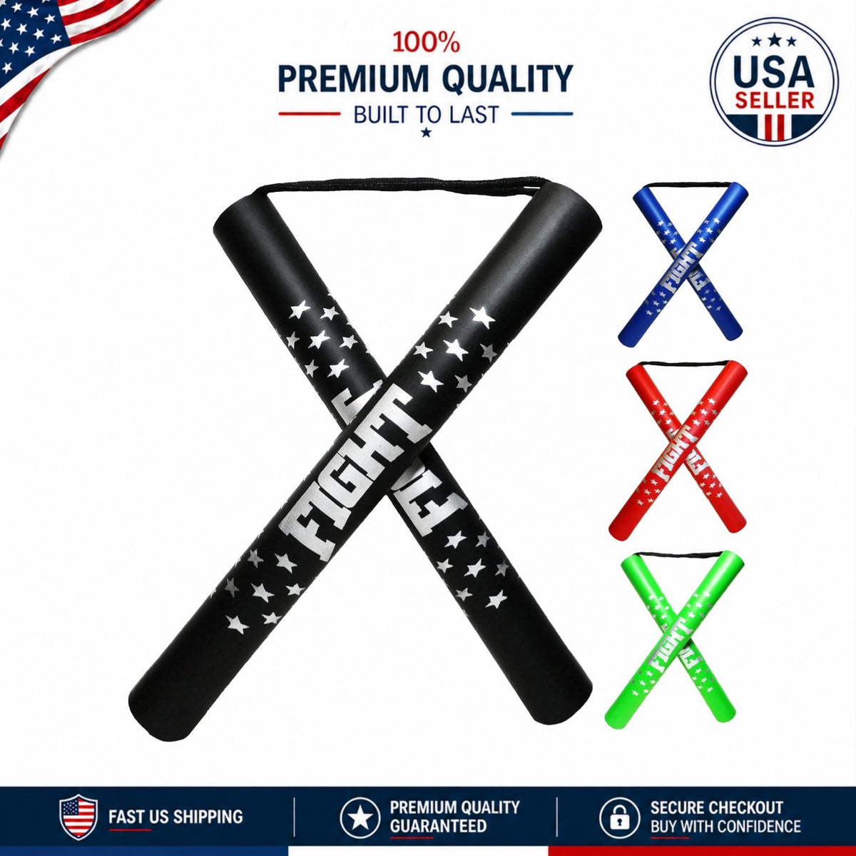 Kids Foam Training Stick with Cord - Lightweight Durable Safety Toy
