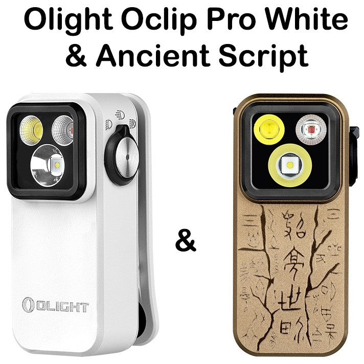 Olight Oclip Pro Clip-On Flashlight with Floodlight, Spotlight & Red Light - 500 Lumens