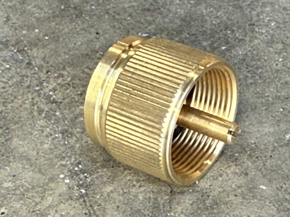 Propane Camping Stove Adapter 1LB Tank to EN417 Lindal Valve 7/16" Thread