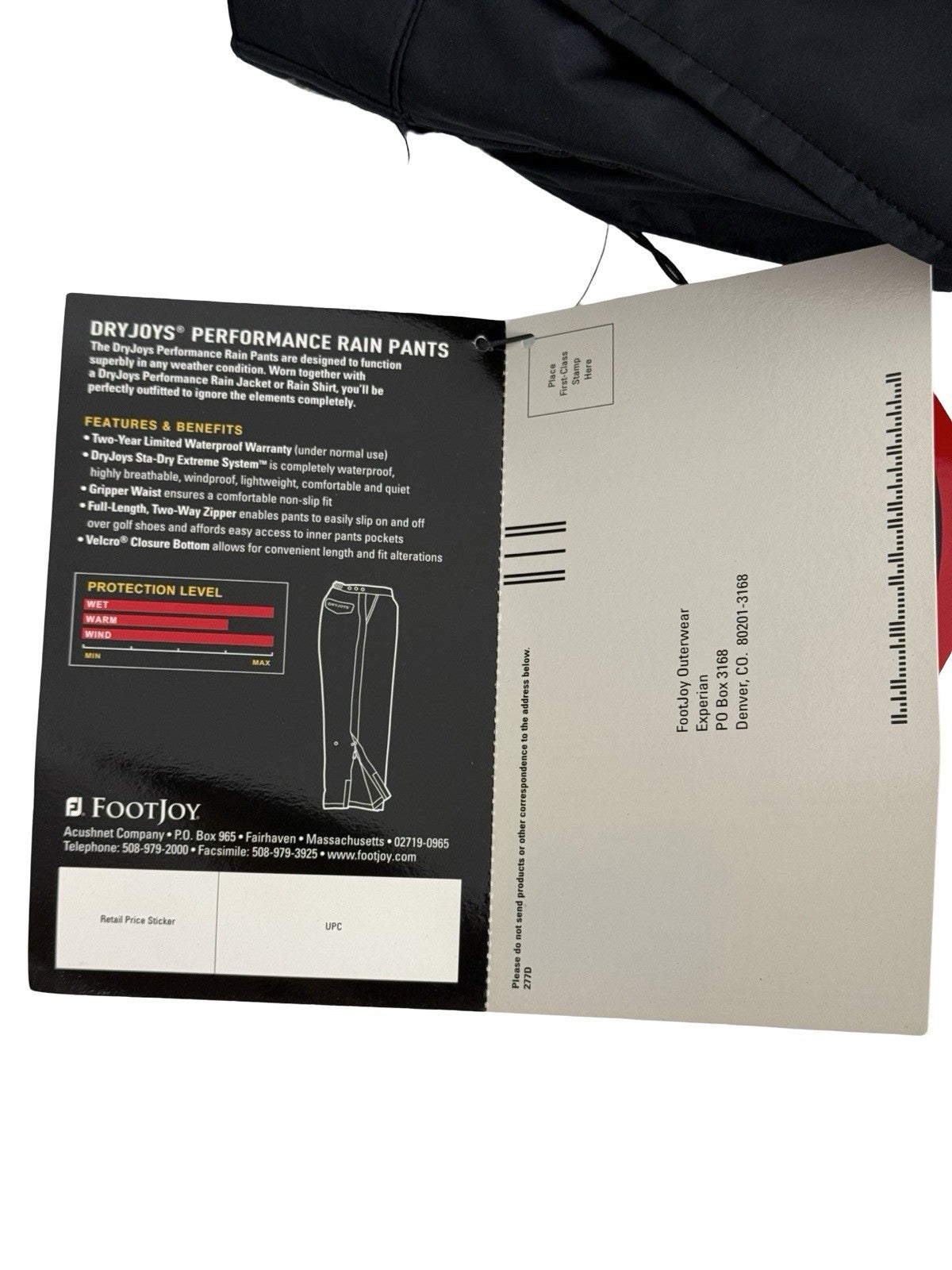 Men's Waterproof Golf Rain Pants - XL Dryjoys Performance