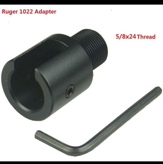 Ruger 10/22 Thread Barrel Adapter 5/8-24 Aluminum Black