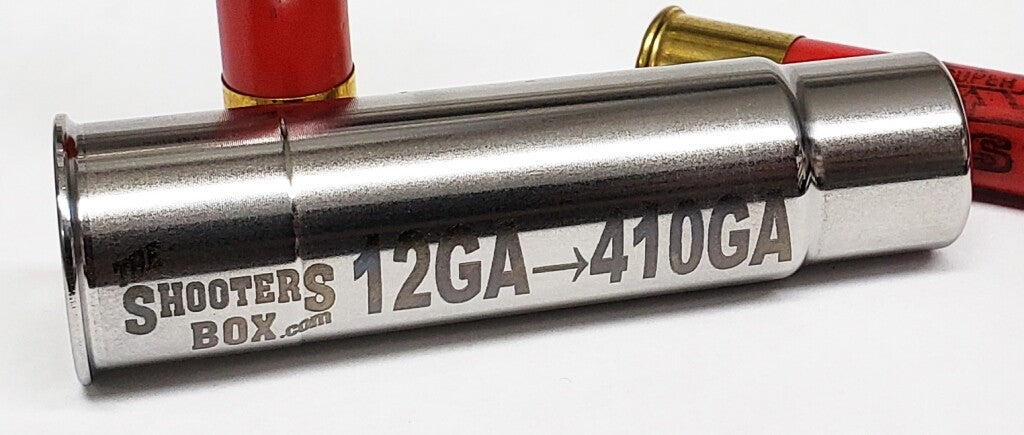 12GA to 410GA Shotgun Adapter - Stainless Steel, Chamber Reducer for Break Open Shotguns