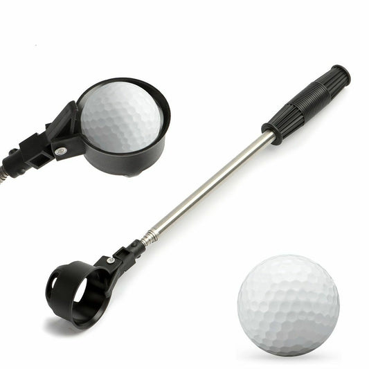Telescopic Golf Ball Retriever Stainless Steel Scoop Water Mud Pickup