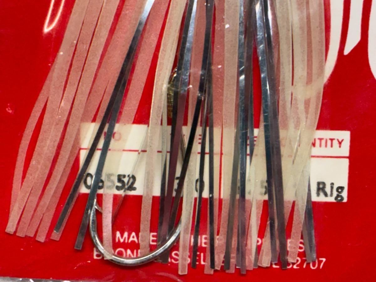 Rigged Glo Squid Baits with Hooks - Large Fish Lure Set, 4.75 Inch, 5 Pack