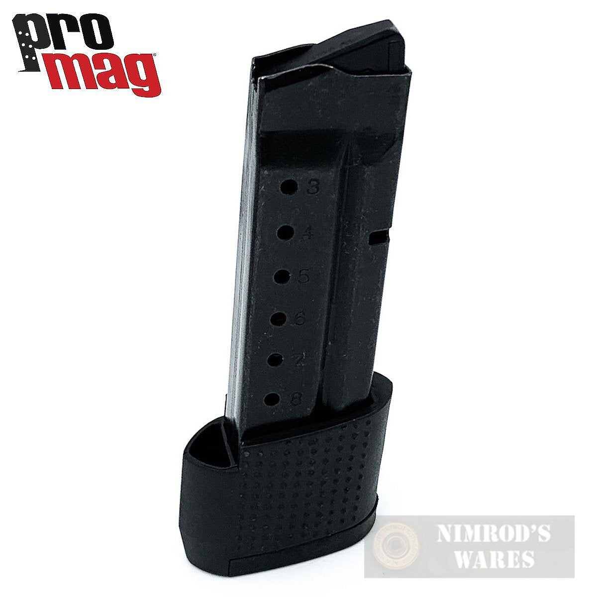 Extended 9-Round Magazine for Smith & Wesson Shield .40 S&W - Black Steel