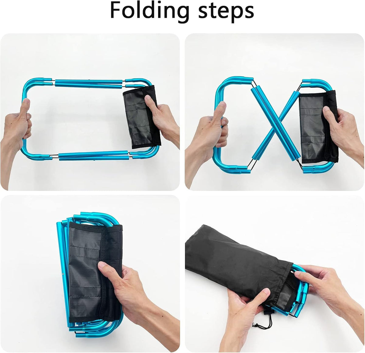 Portable Mini Folding Stool Camping Chair with 150 lbs Capacity