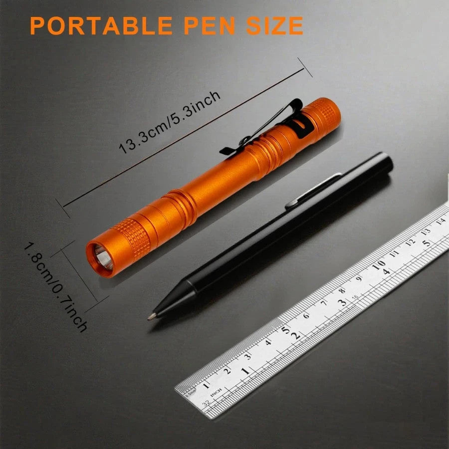 2-Pack LED Pocket Pen Light Flashlights Waterproof 500 Lumens