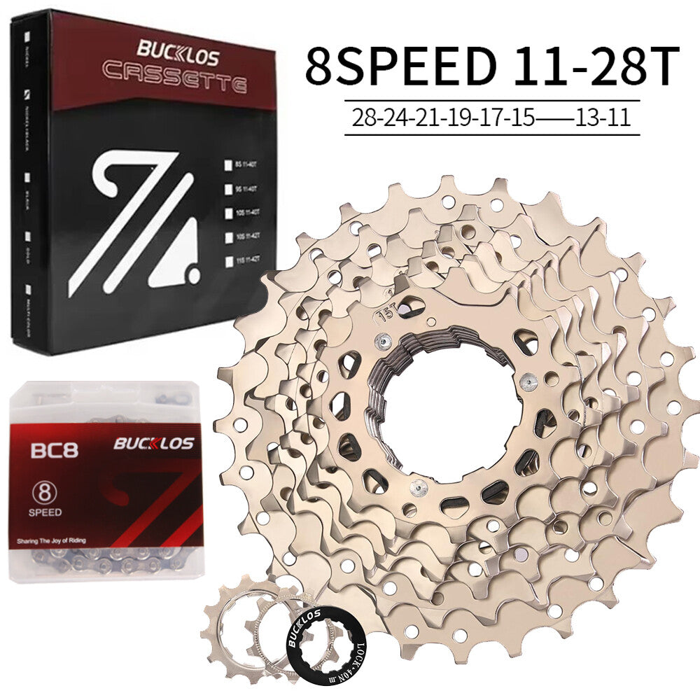Bike Cassette and Chain Set for Shimano SRAM 8-12 Speed, 11-52T