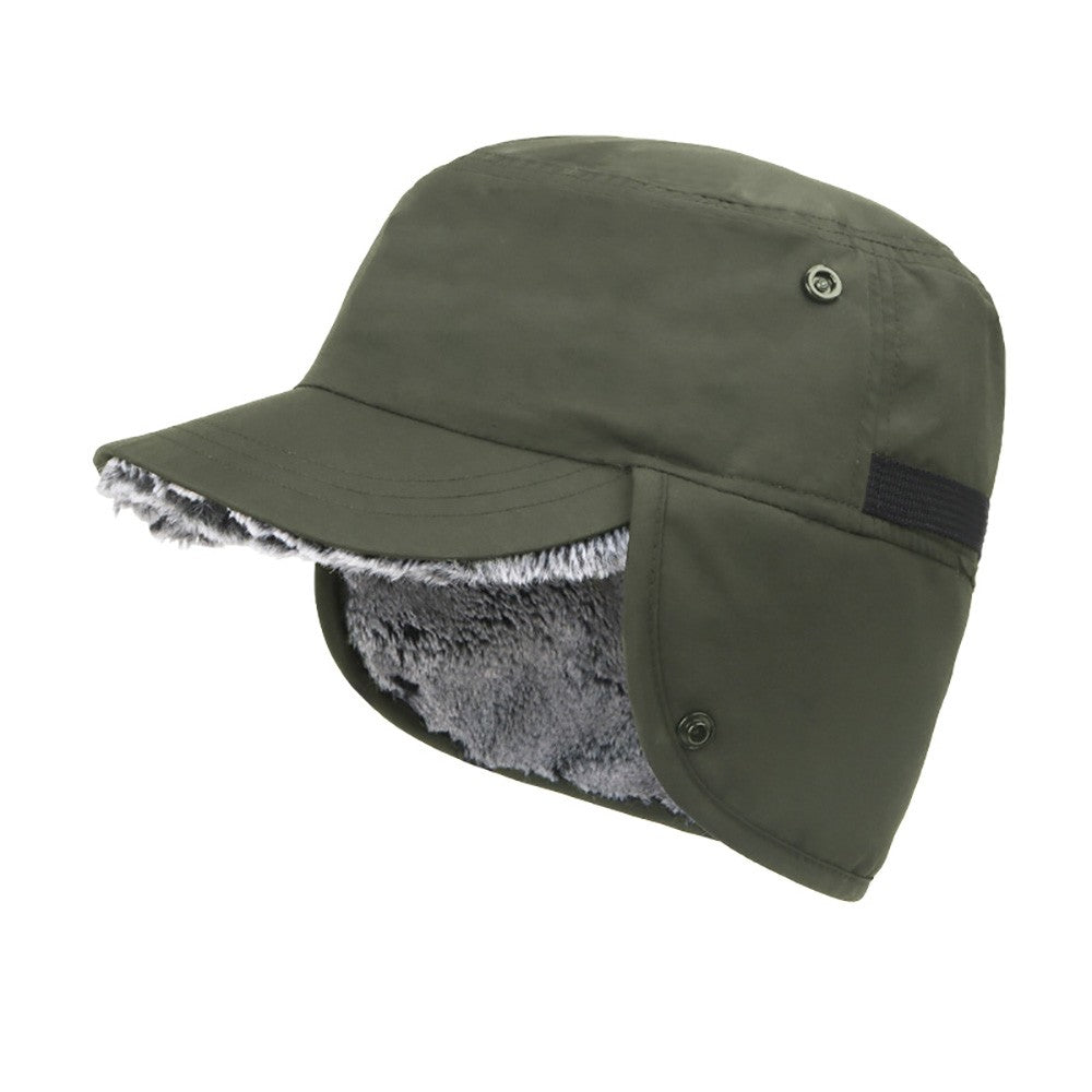 Men's Winter Hat with Visor and Earflaps - Waterproof, Insulated, Adjustable