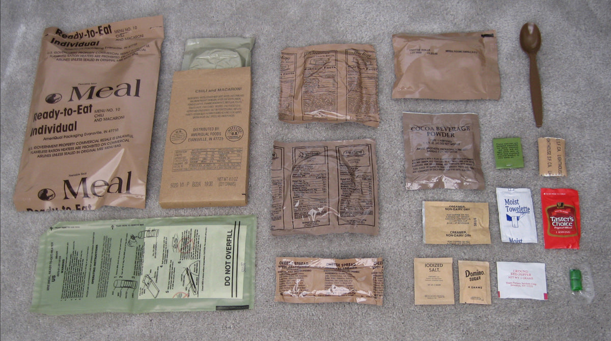 Military MRE Ready to Eat Meal Pack with Multiple Menu Options