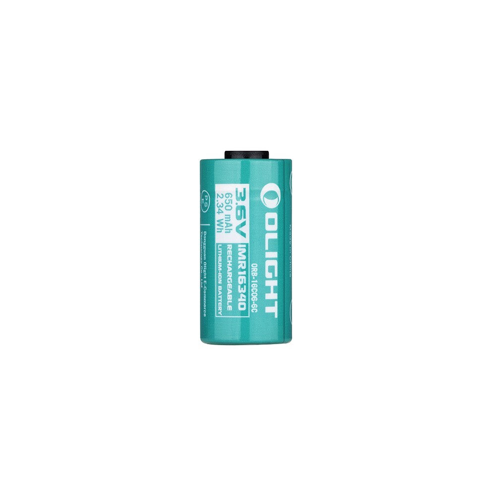 IMR16340 650mAh Battery for Flashlights and Torches - Rechargeable Lithium Cell