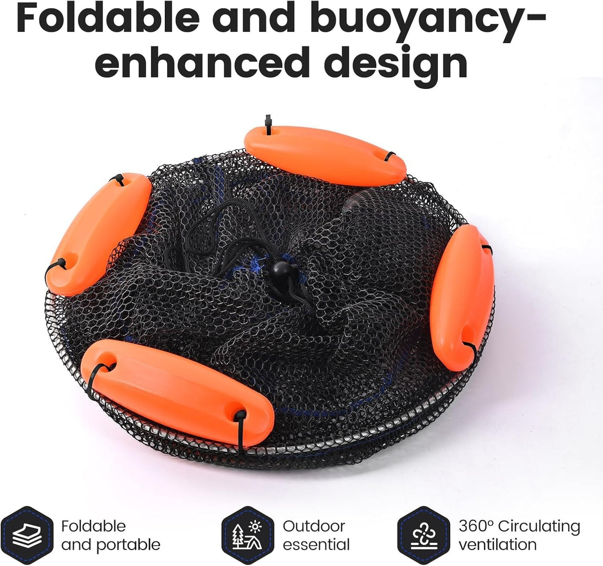 Extra-Large Floating Fish Basket Set - Foldable & Portable for Fishing