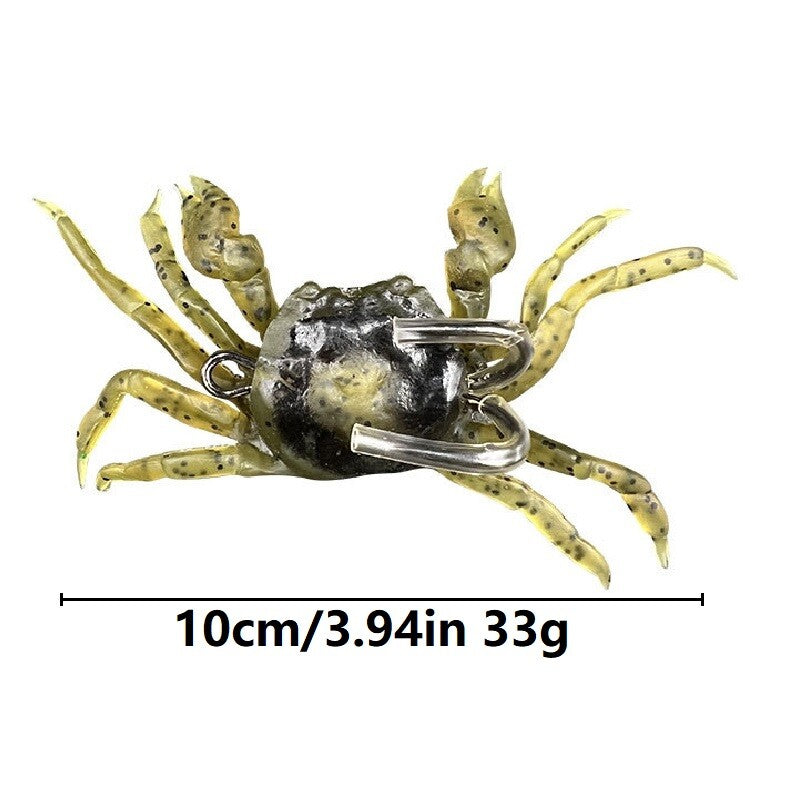 12Pcs Soft Crab Fishing Lures with Hooks – Artificial Bait for Freshwater & Saltwater