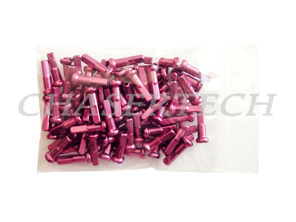 Bicycle Spoke Nipples 7075 Alloy 2.0mm 14G 5/8 inch Pink 72 pcs MTB Road BMX