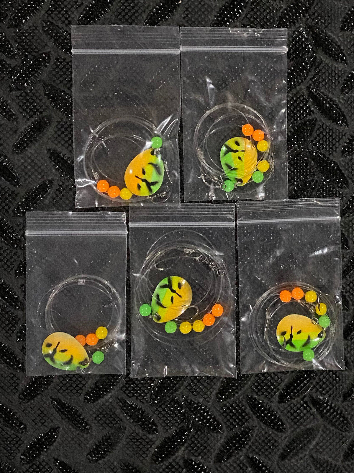 Fishing Walleye Crawler Harness Pack of 5 Double Hook Colorado Blade