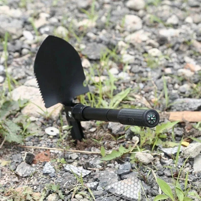 Folding Military Shovel - Compact Survival Spade for Camping, Gardening & Emergency Use