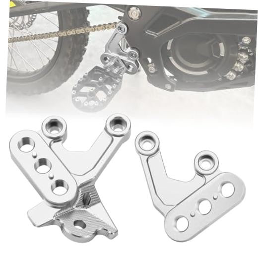 Surron Light Bee X S Foot Peg Brackets - Silver, Durable Aluminum Fitment