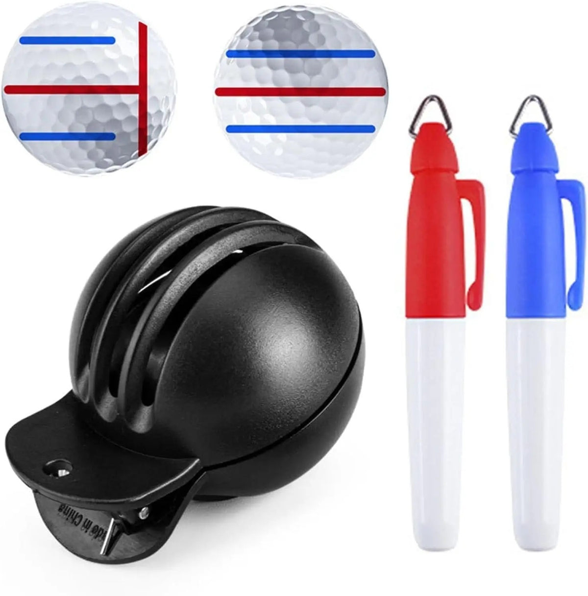 Golf Ball Alignment Tool Set with 2 Markers for Putting Accuracy