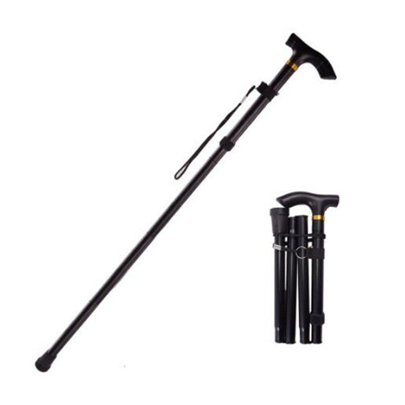 Adjustable Collapsible Aluminum Walking Cane - Lightweight Travel Support