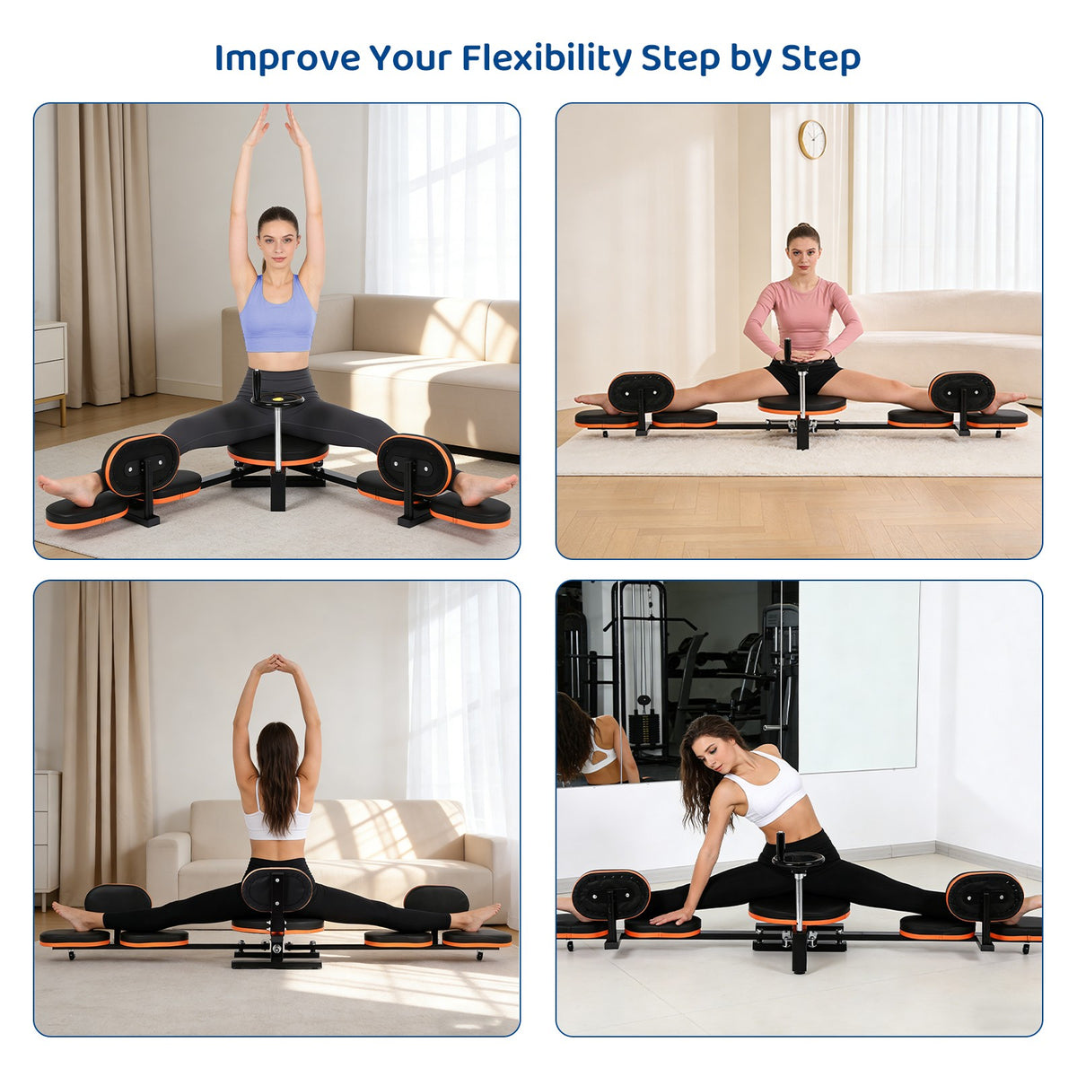 Adjustable Leg Stretcher Machine for Flexibility & Gym Use