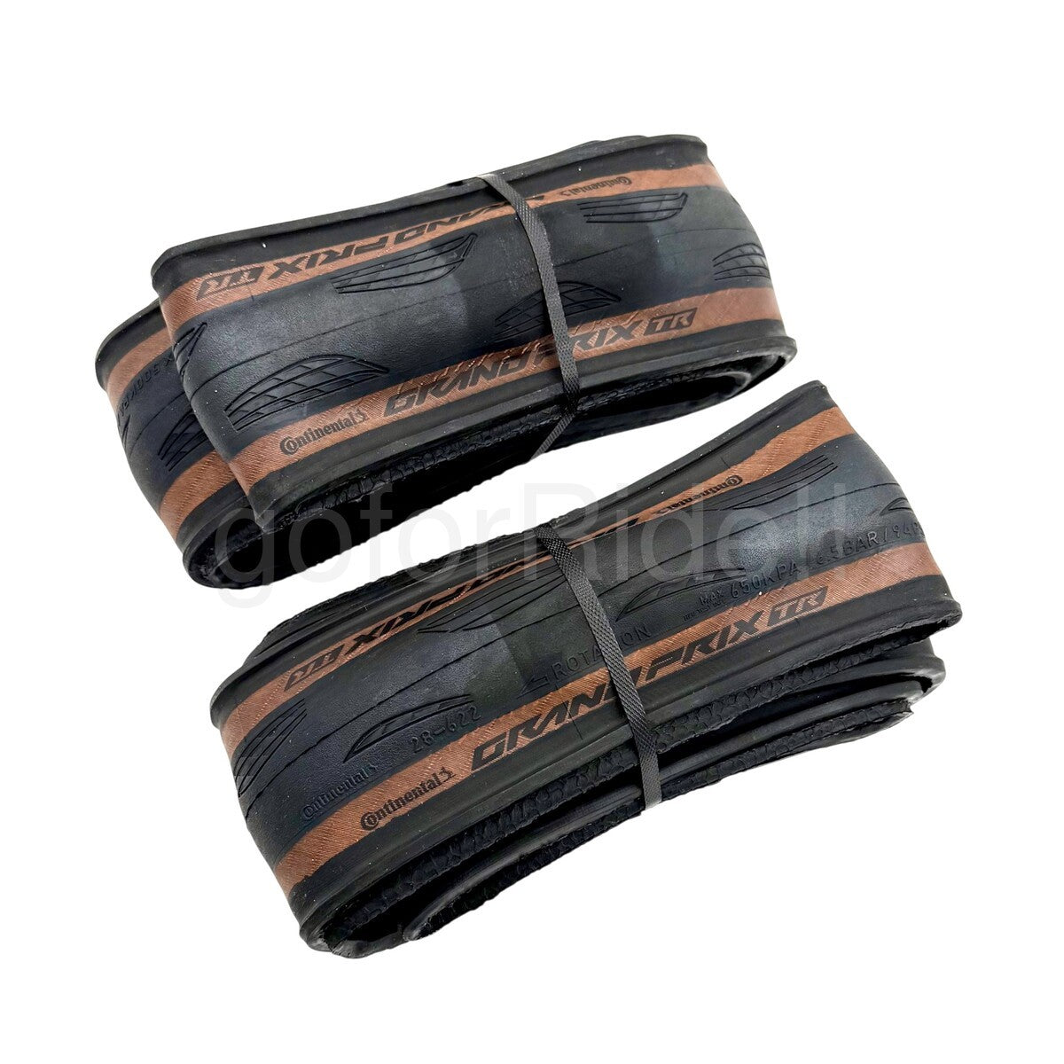 Road Bike Tubeless Tires 700x28C Black/Tan for Cycling - Pack of 2