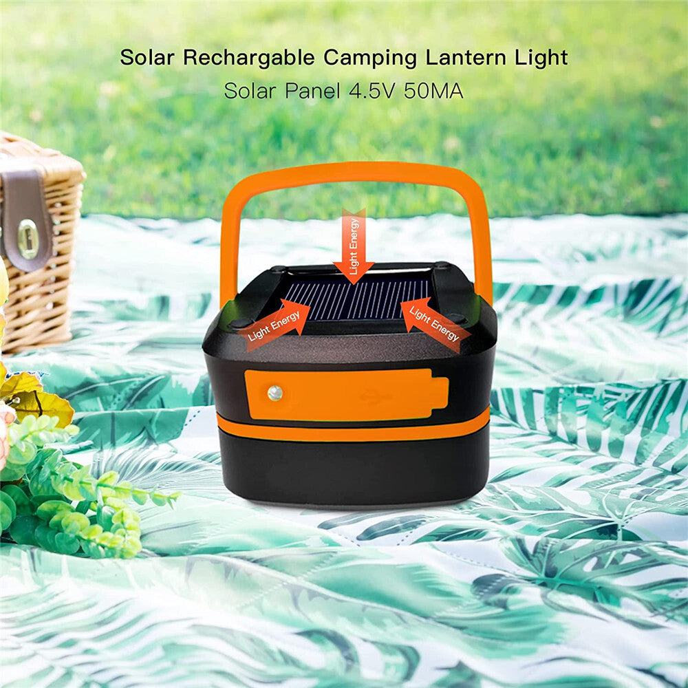 Rechargeable Solar LED Camping Lantern & Tent Light with USB & SOS Modes