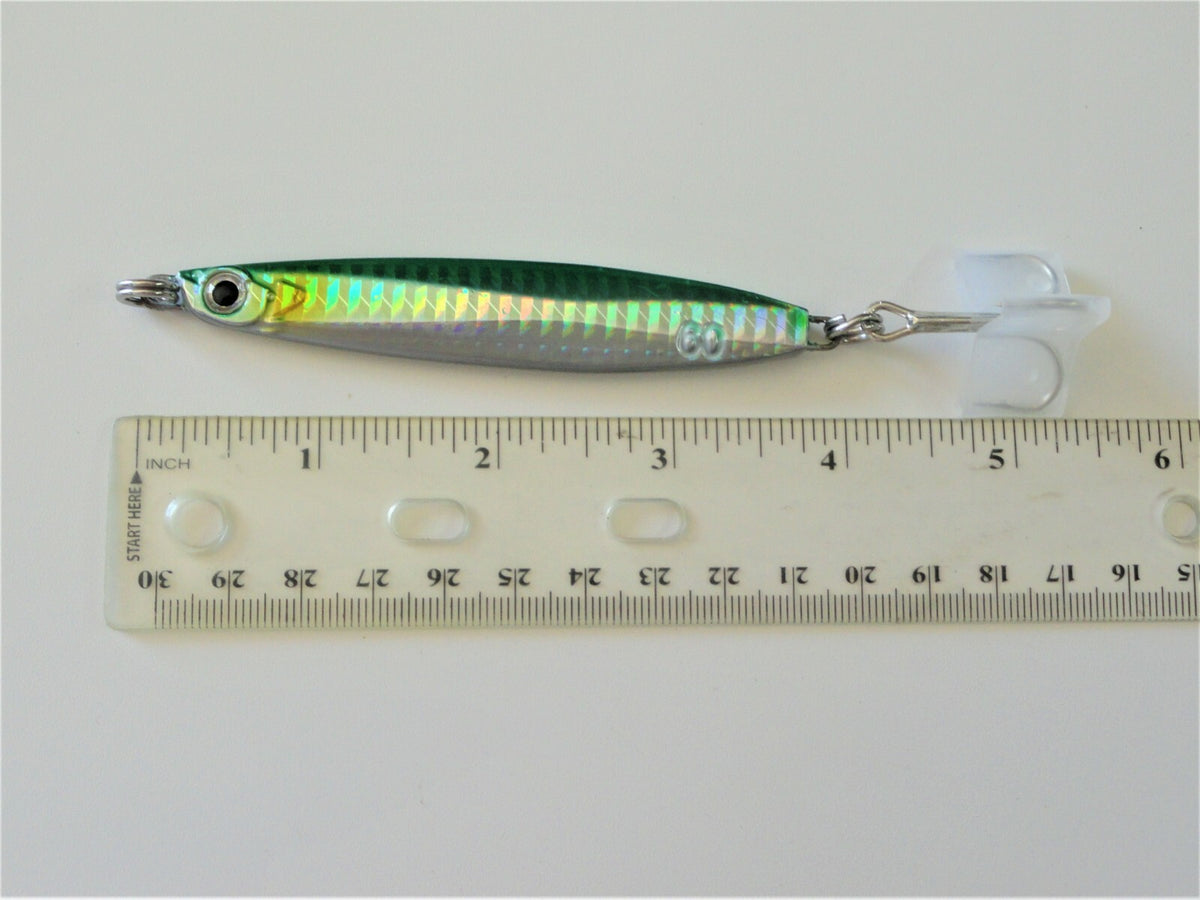 Metal Jig Sniper 60g/2oz Saltwater Fishing Lures Set - Green Vertical Tackle