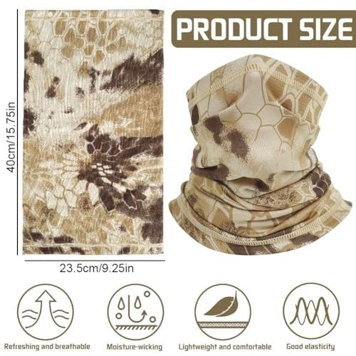 8-Pack Cooling Neck Gaiters for Men Women Sun Protection Face Cover Scarf