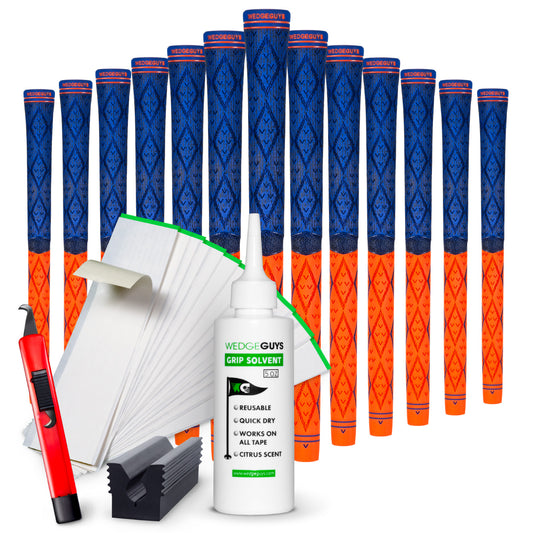 Golf Grip Kit 13 Pack with Diamond Hybrid Traction for Clubs - All Sizes & Colors