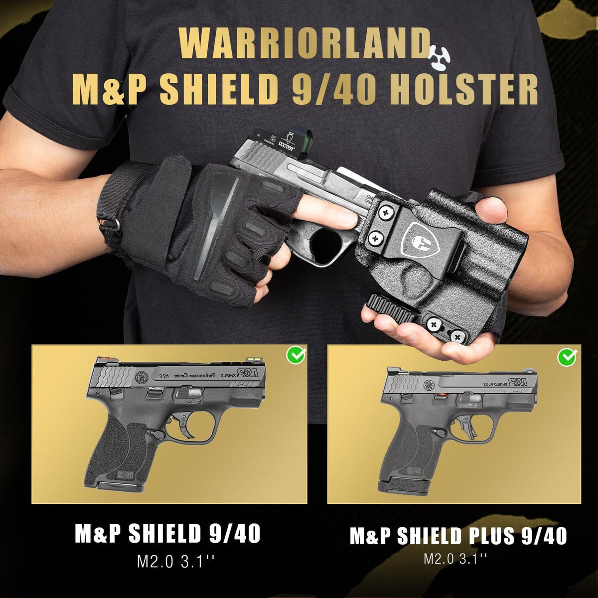 Kydex Holster with Claw & Optic Cut for Smith & Wesson M&P Shield 9mm/.40