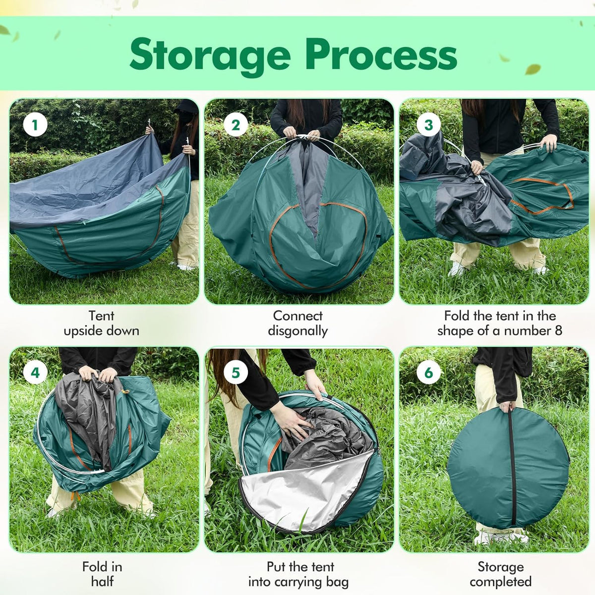 6 Pack 2 Person Outdoor Camping Tents with Rain Fly and Carrying Bag for Homeless Emergency Shelter