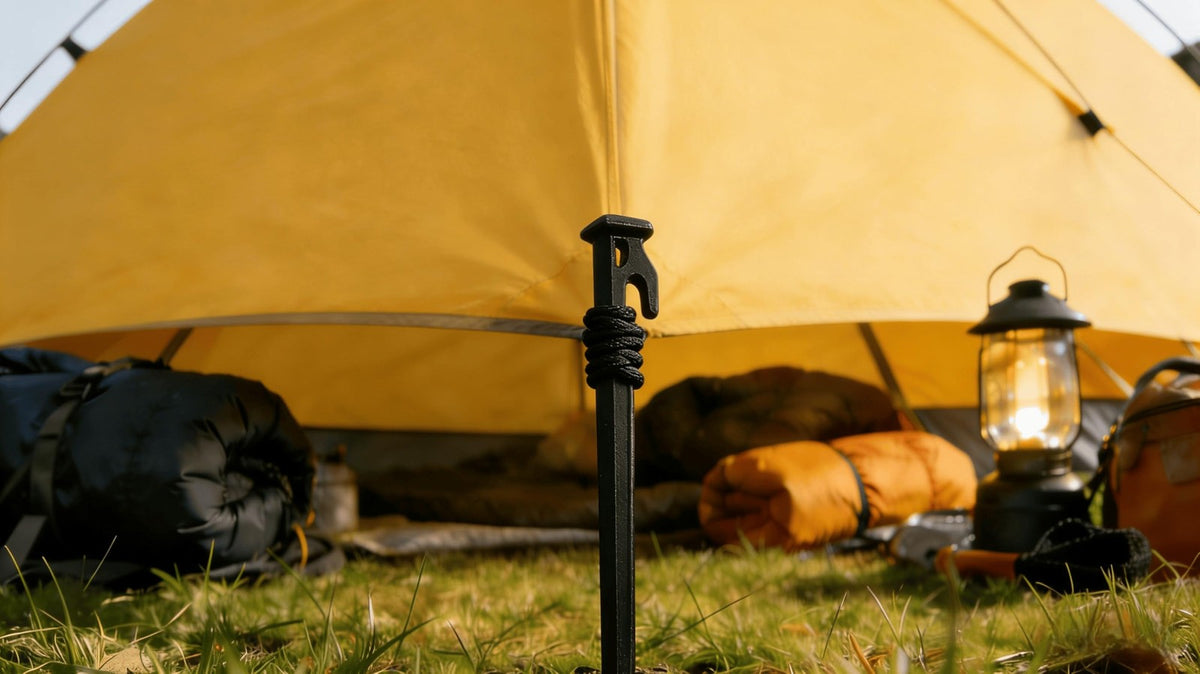 16 Pack 9-Inch Plastic Tent Stakes Heavy Duty Camping Pegs