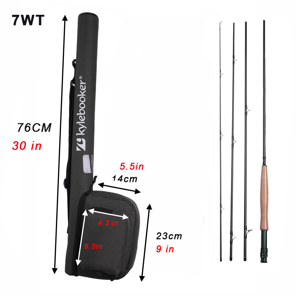 Fly Fishing Rod and Reel Combo Kit for Beginners - Multiple Sizes & Weights