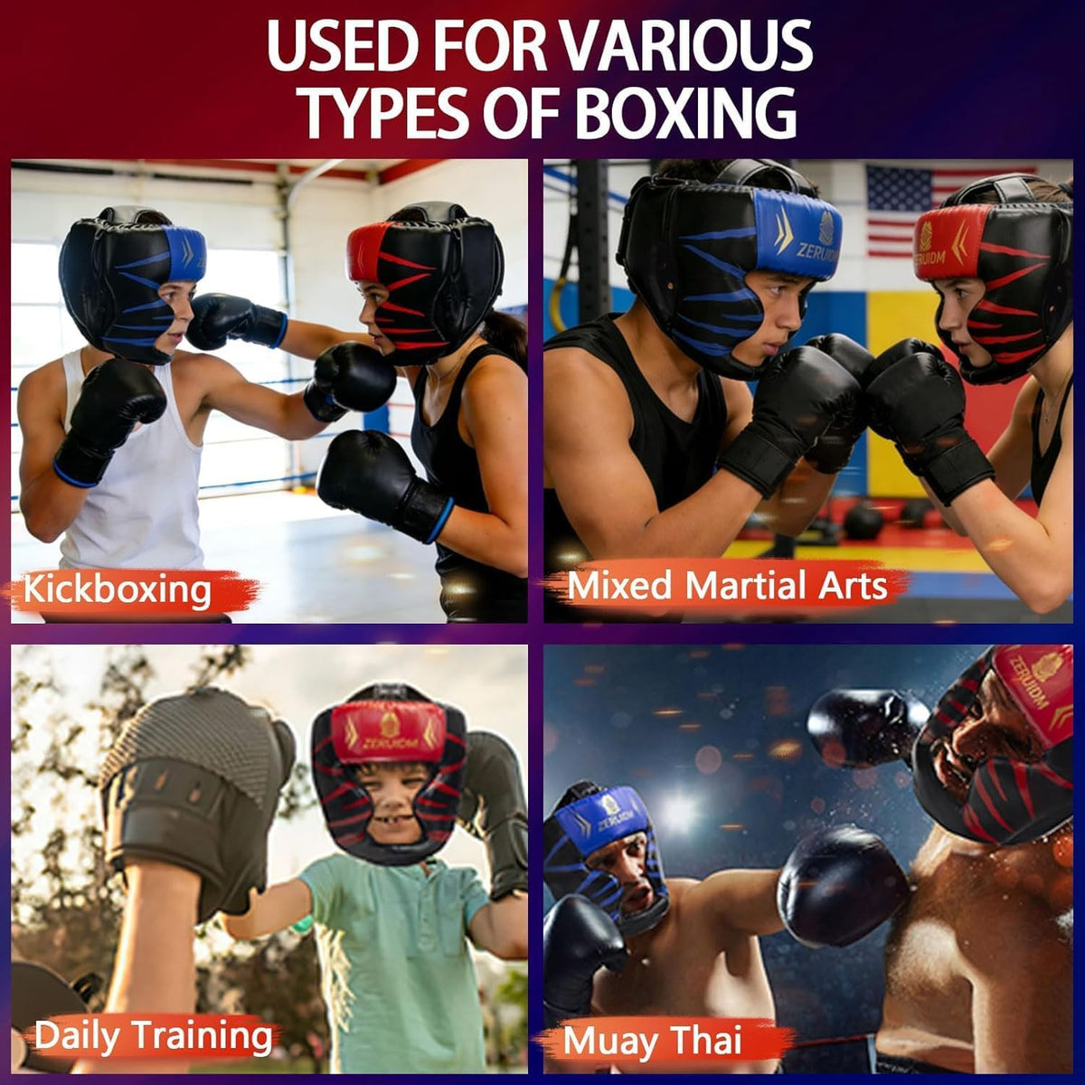 Kids and Adult Boxing Headgear with Tiger Print, Adjustable & Impact-Absorbing