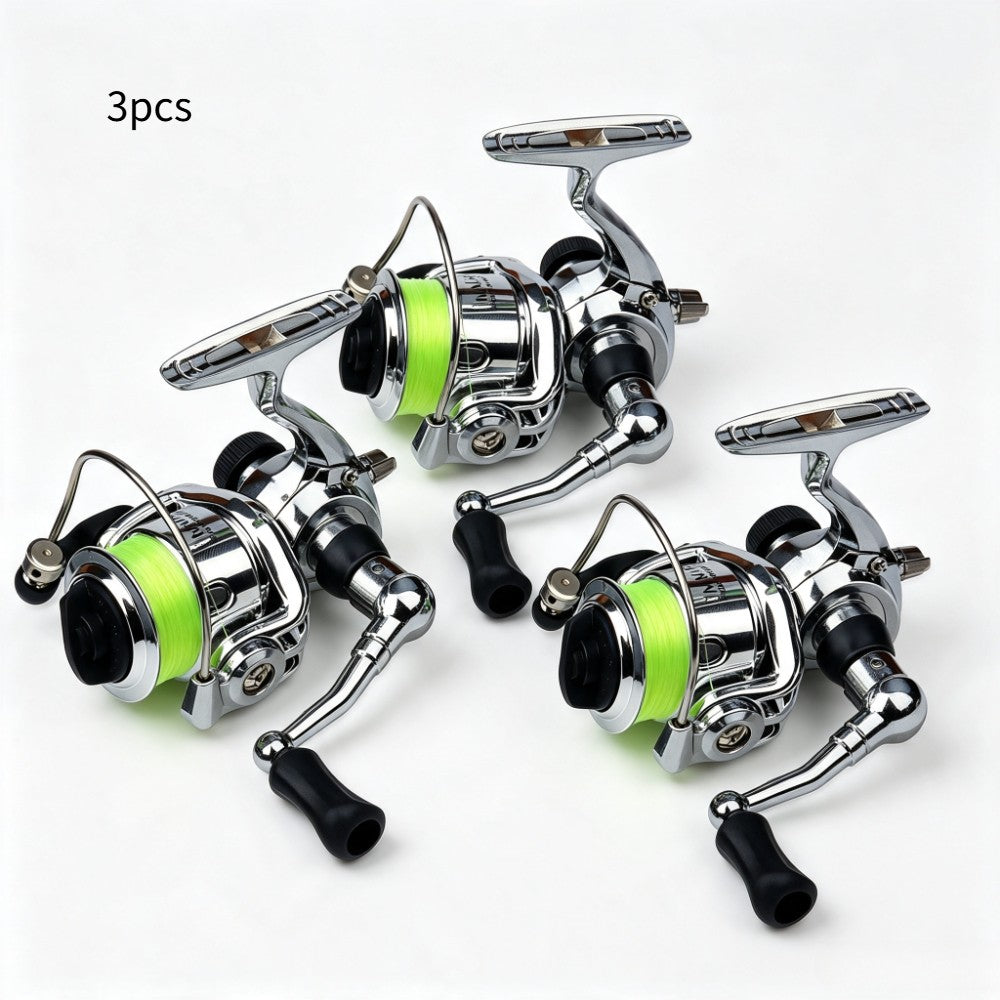 Mini Spinning Fishing Reel 1/3pcs Pocket Size Gear Ratio 4.3:1