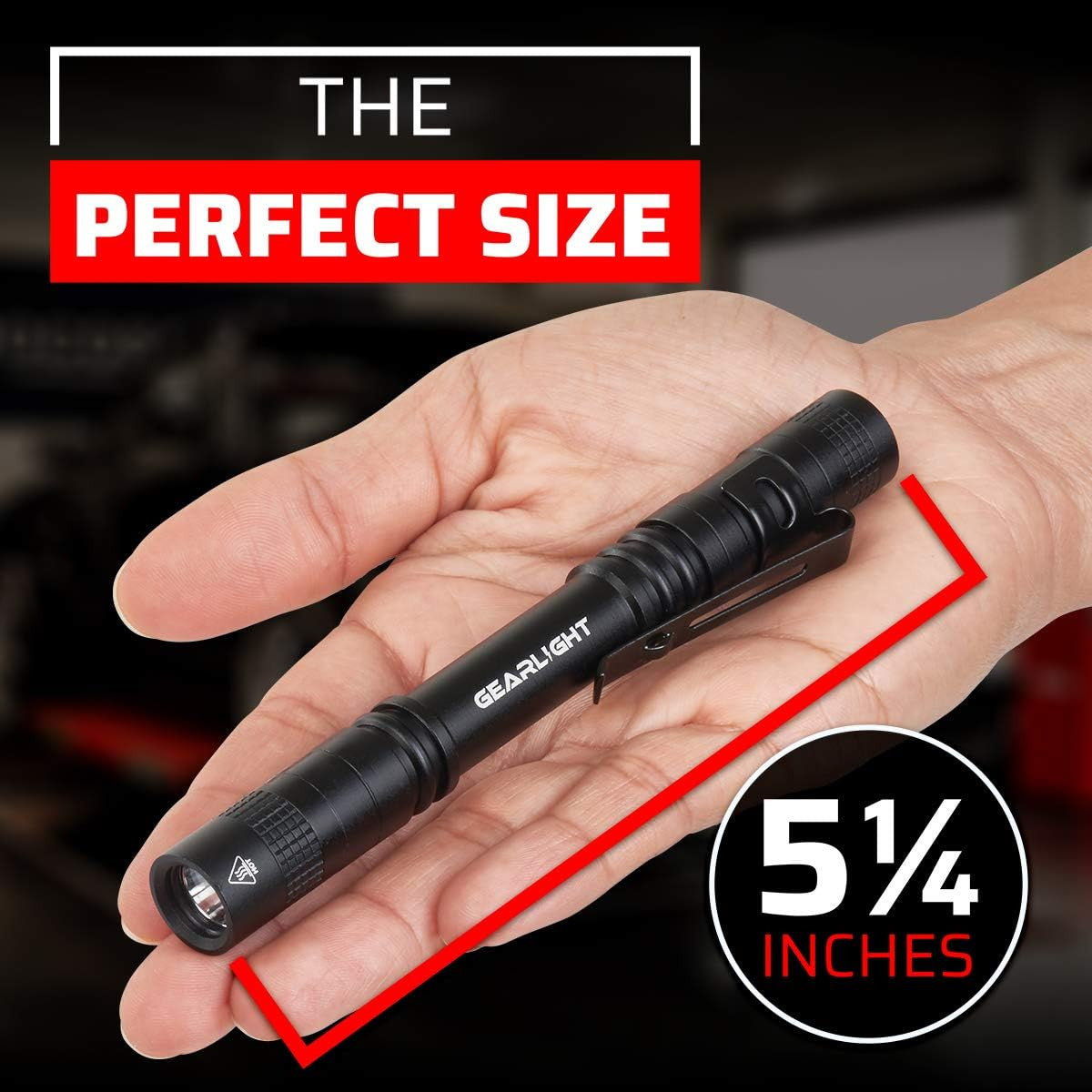 LED Pocket Pen Light - Small Compact Flashlight with Clip for Tight Spaces
