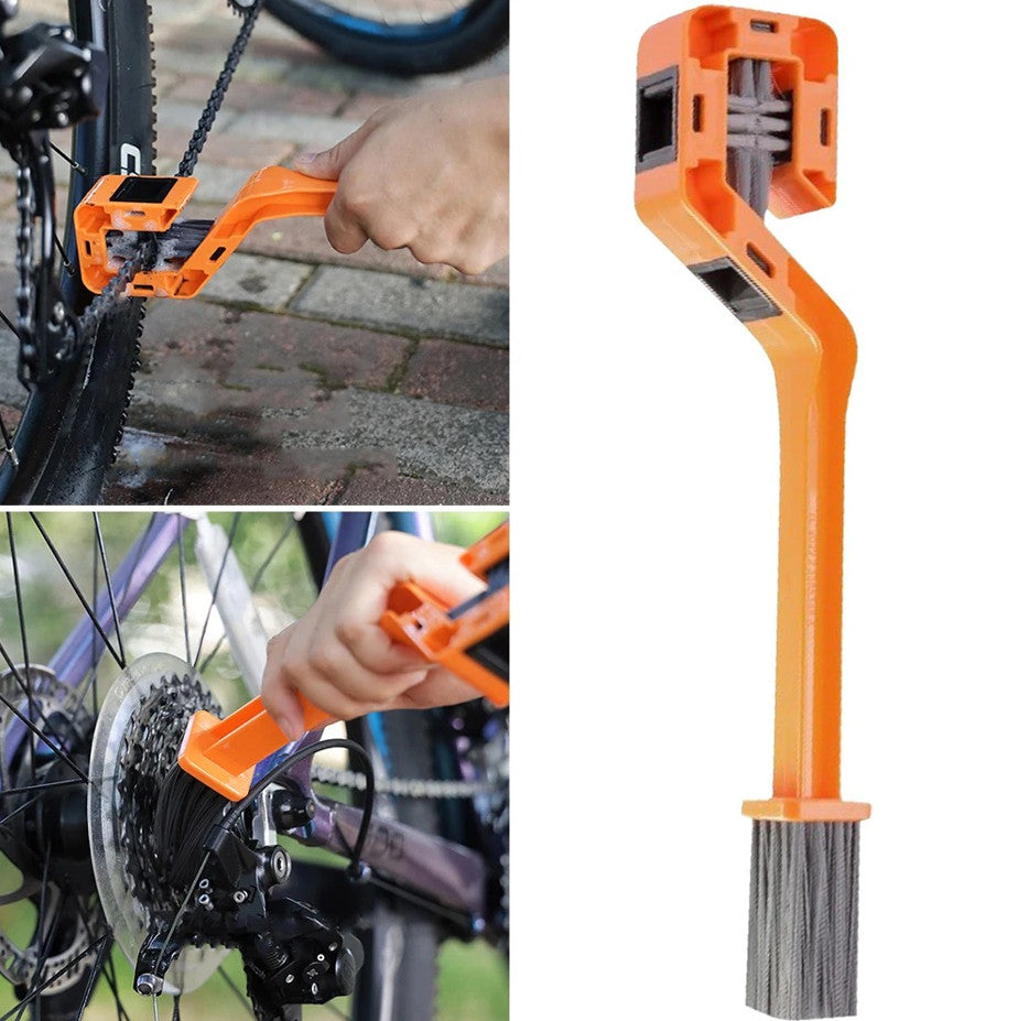 Bike Chain Cleaning Brush Double-Head Gear Cleaner Tool for Bicycle & Motorcycle