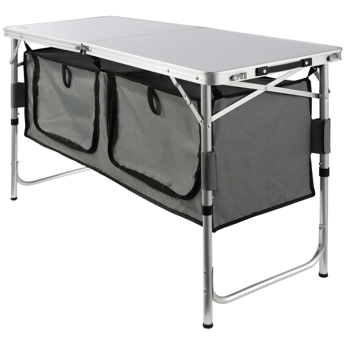 Camping Kitchen Table Folding Portable Cook Station with Adjustable Heights