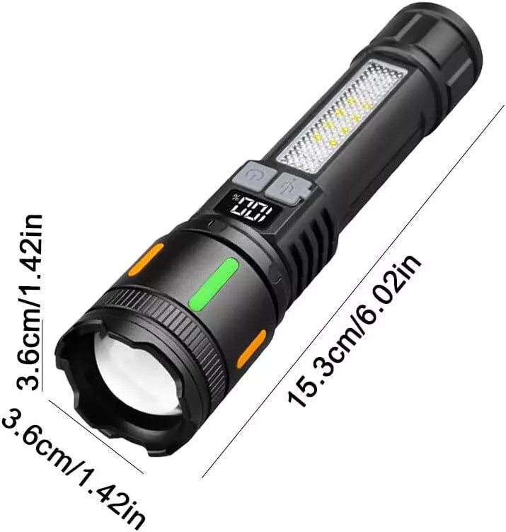 Super Bright LED Tactical Flashlight with Rechargeable Work Light 99000000 Lumens
