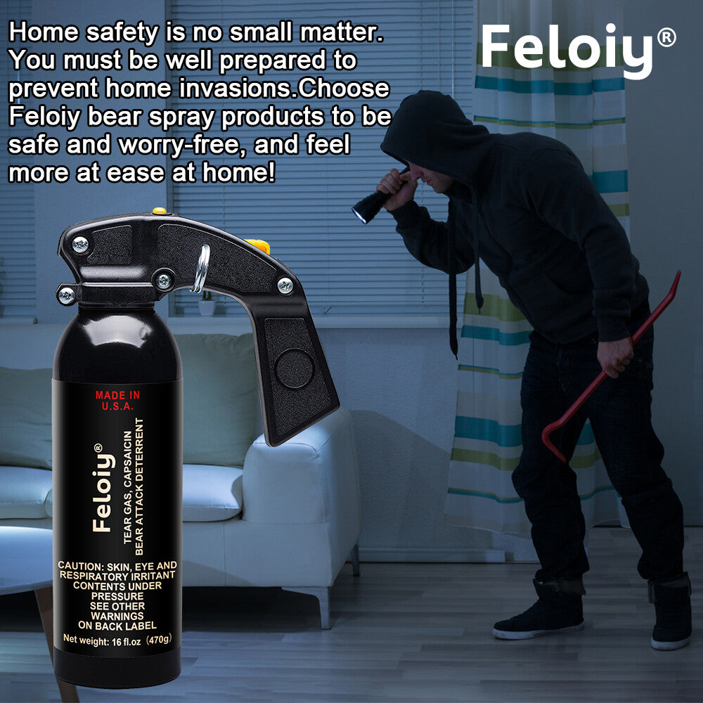 16 oz. Bear Repellent Spray with Holster - Fog Deployment, 35 ft Range, EPA Approved