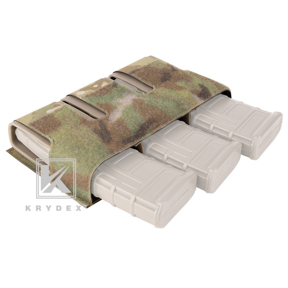 KRYDEX Triple 5.56 Mag Pouch Carrier Kangaroo Style Camouflage