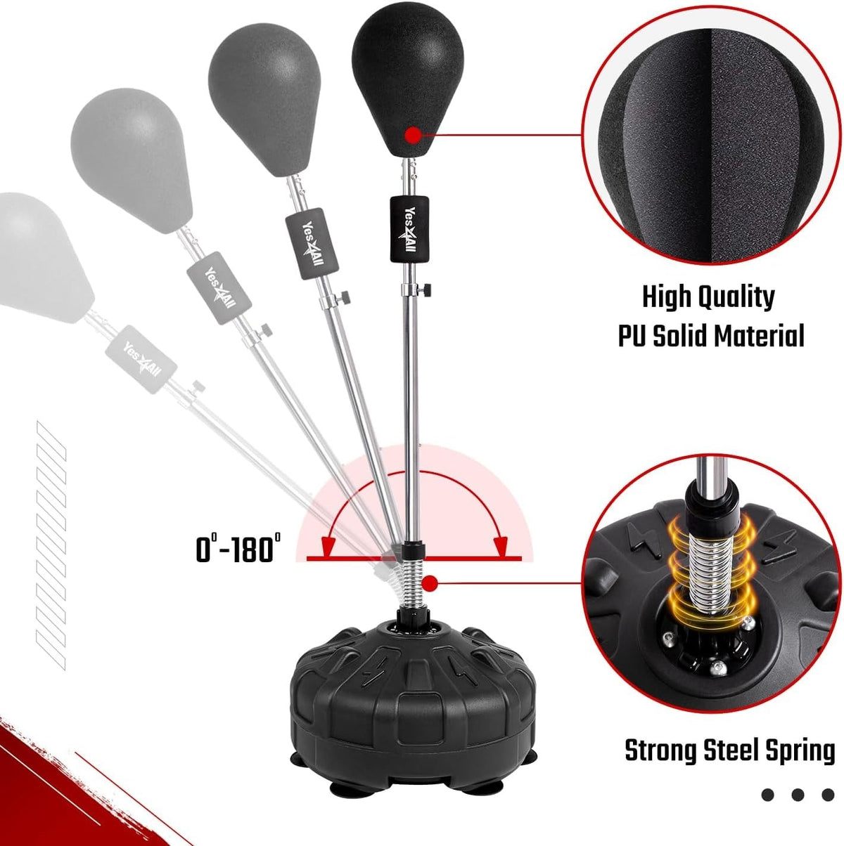 Adjustable Pedestal Punching Bag Stand for Boxing MMA Training Equipment