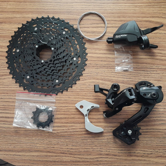 8-Speed Bicycle Groupset with Cassette, Derailleur, Shifter & Clutch