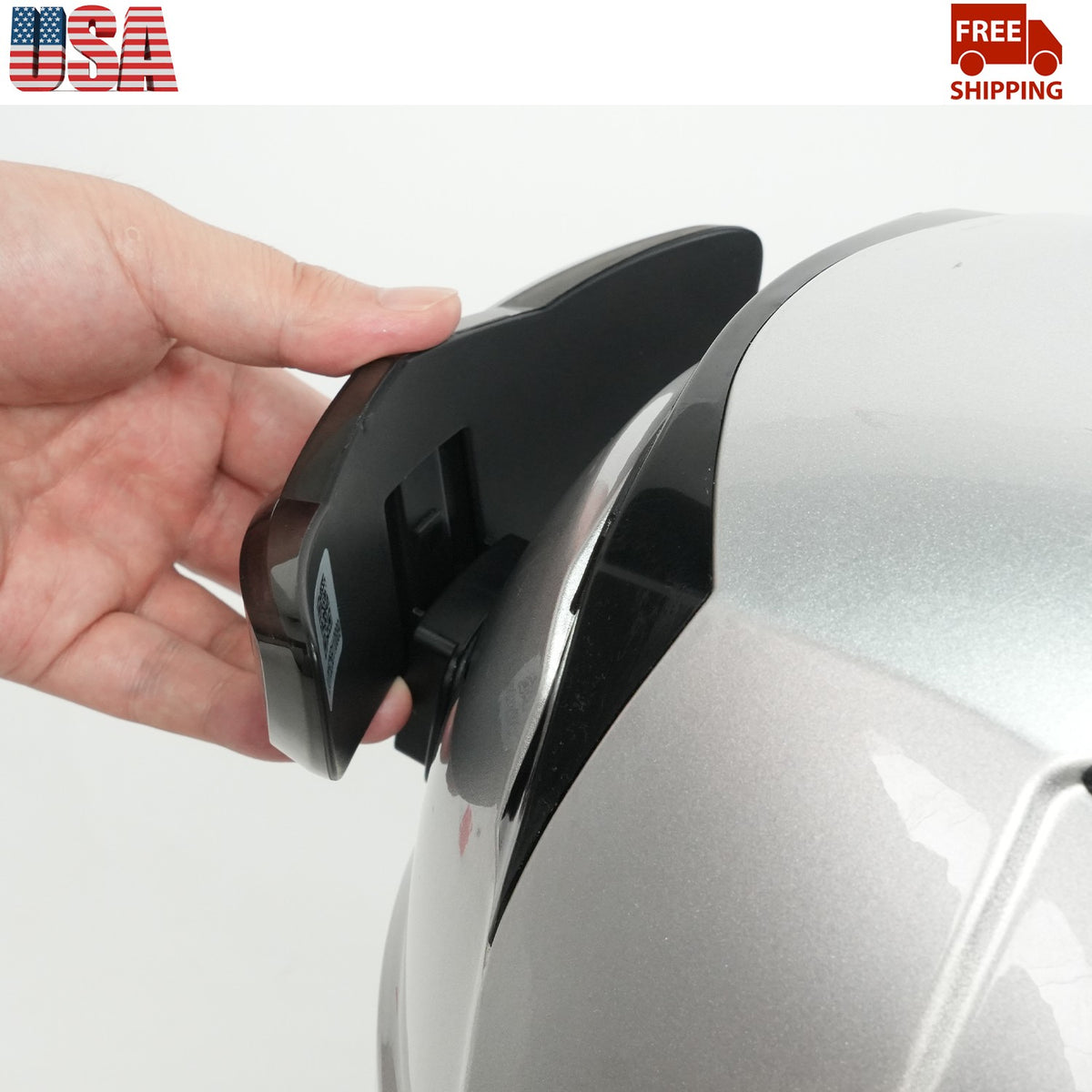 Bluetooth LED Helmet Light for Motorcycle Safety Customizable Pixel Signal Lamp