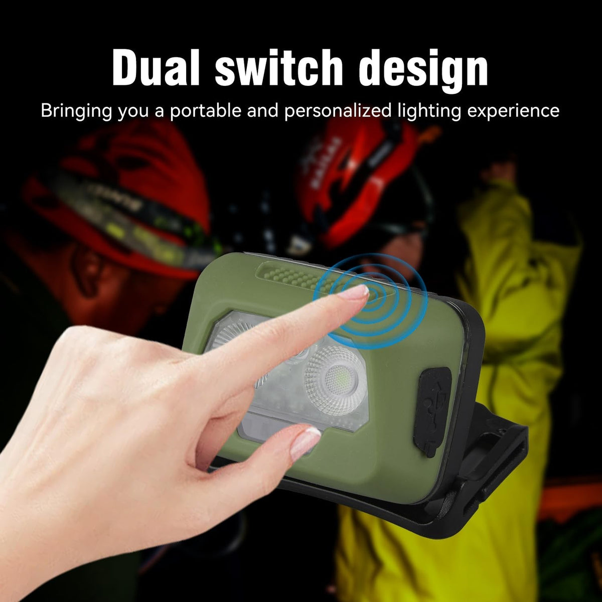 LED Headlamp 500 Lumens Waterproof Outdoor Head Torch with Red Light
