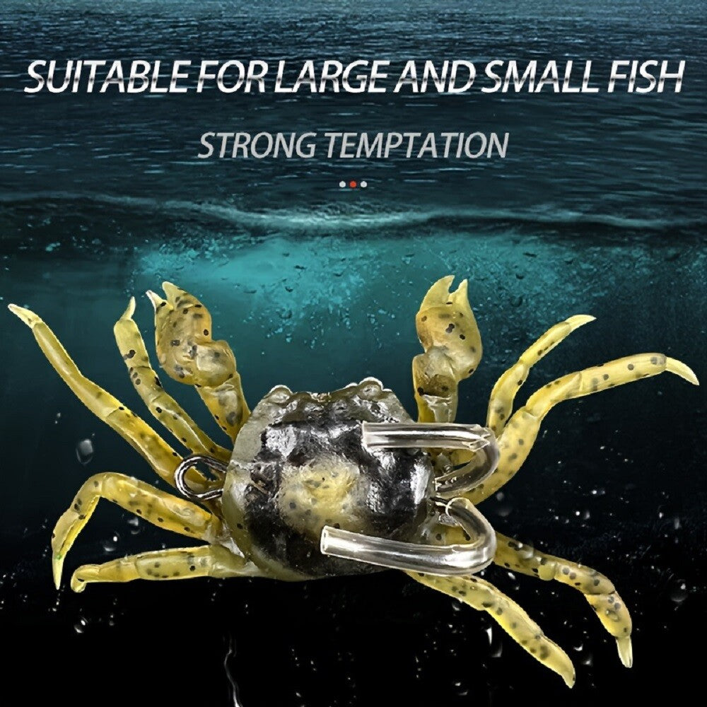 12pcs Artificial Crab Lure Soft Bait with Sharp Hooks for Fishing