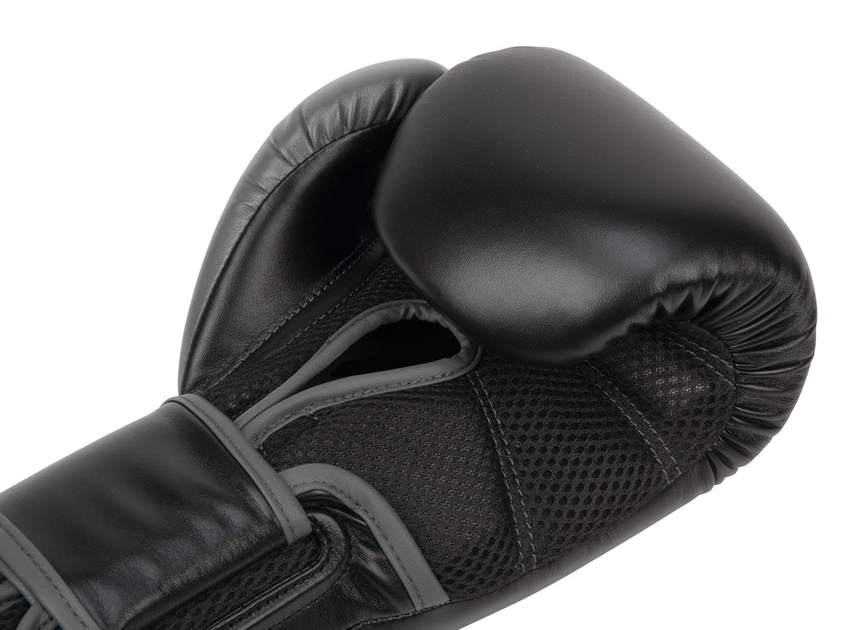 Everlast Powerlock 2 Boxing Gloves - Heavy Bag, 16 oz, Black & Gray